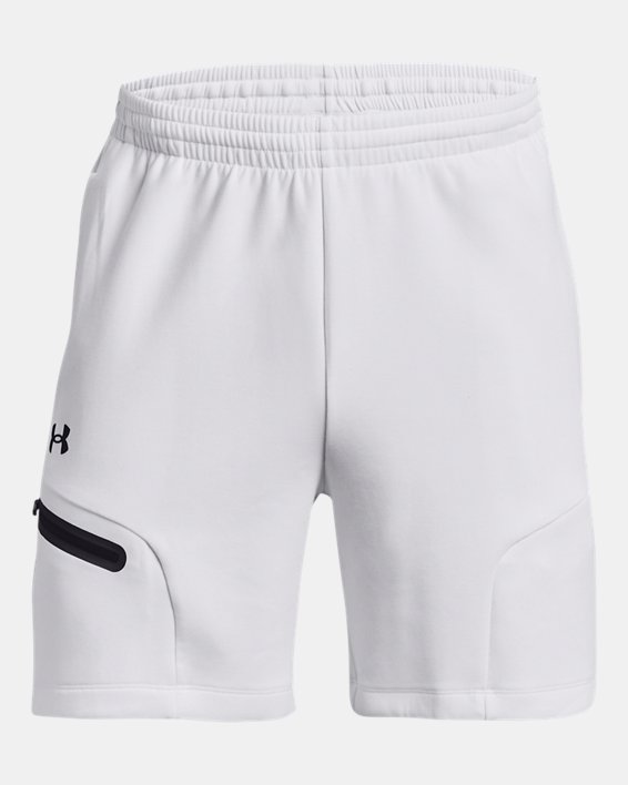 Men's UA Unstoppable Fleece Shorts in White image number 5